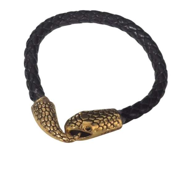 Handcrafted 7-Inch Leather Cord Unisex Bracelet - Picture 3 of 3